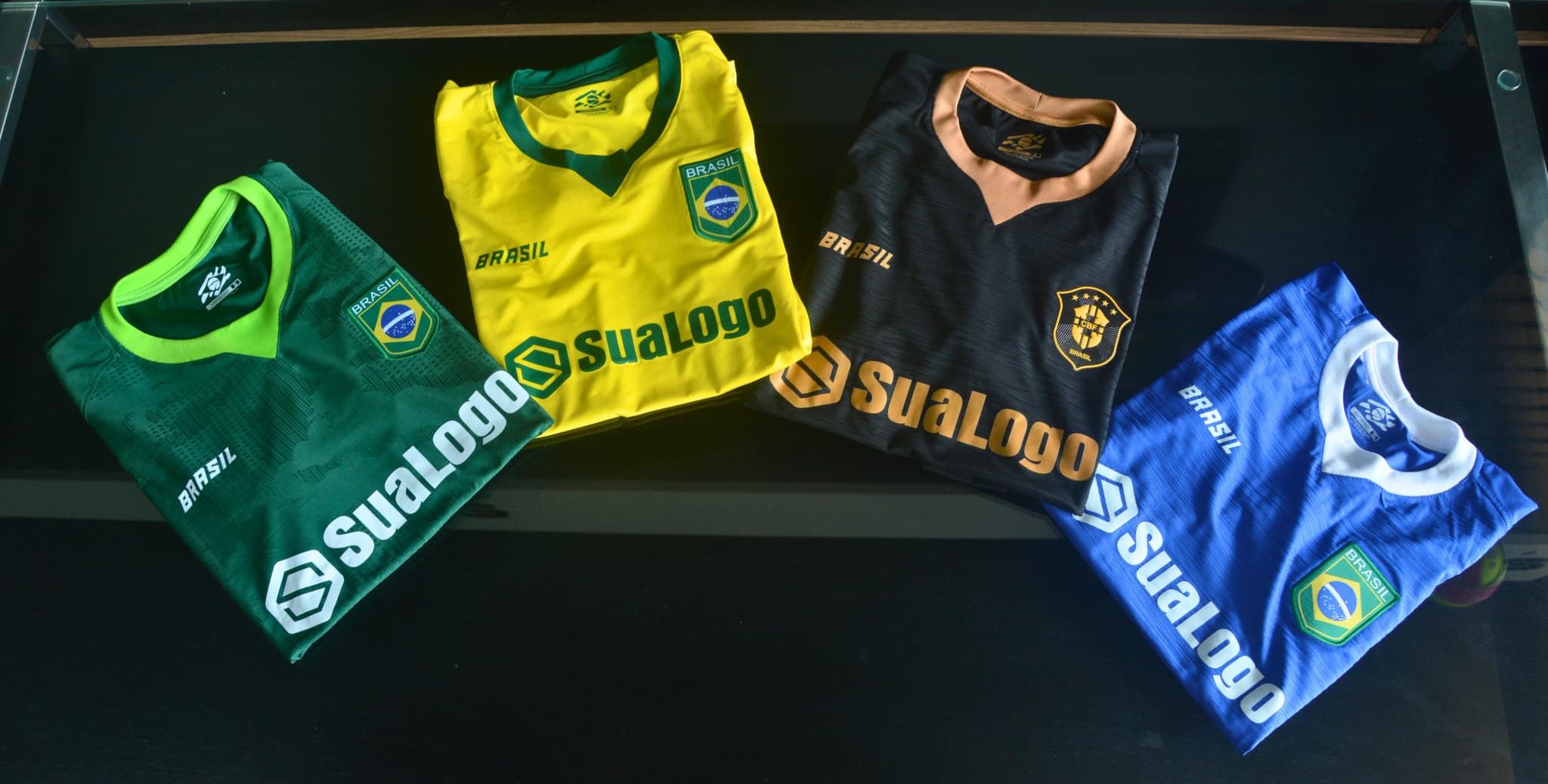 Coleção completa 4 cores camisas Brasil Copa 2026 - Uniformes corporativos Icone Sports